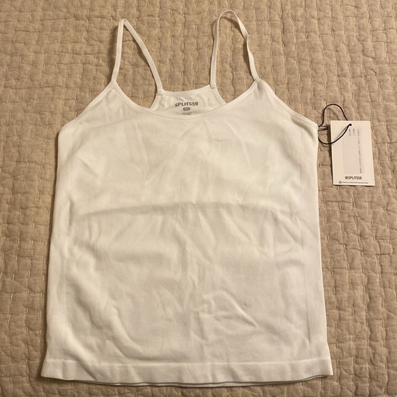 Splits59 white Loren Seamless Waistlength tank M/L. NWT - Picture 2 of 7